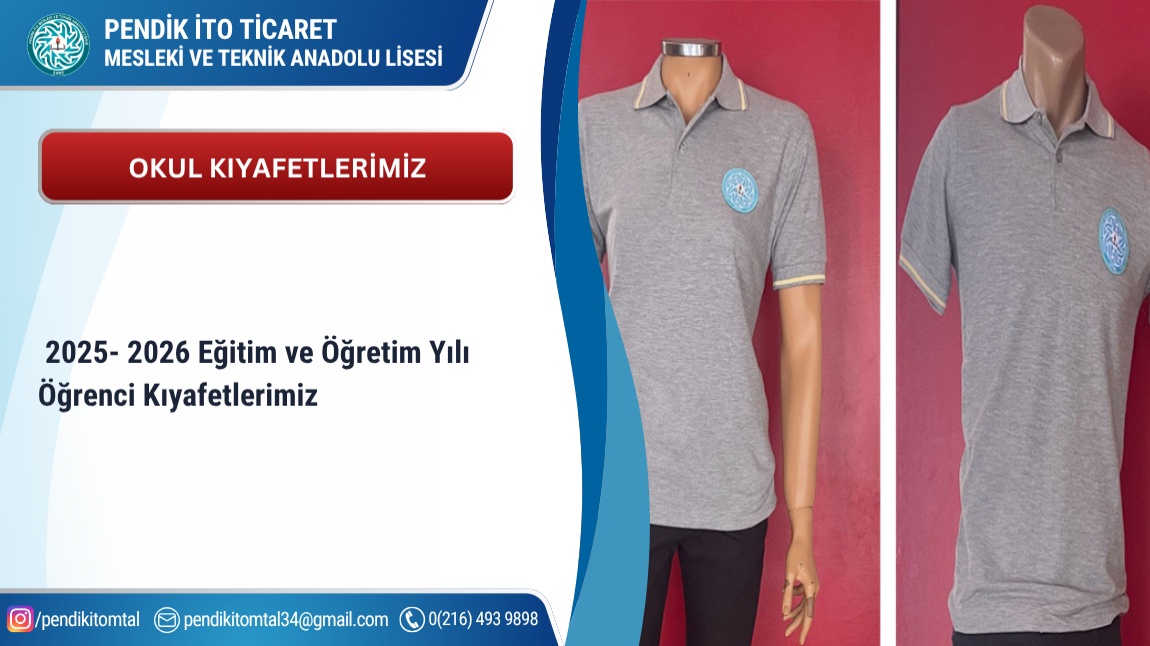 Pendik İTO Ticaret MTAL Okul Kıyafetleri
